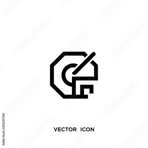 Minimalist Abstract Geometric Skull Vector Icon Design