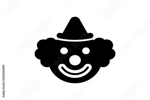  Clown Icon - Flat Design Vector Illustration