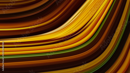 Photos Abstract swirling curves of yellow brown green with abstract