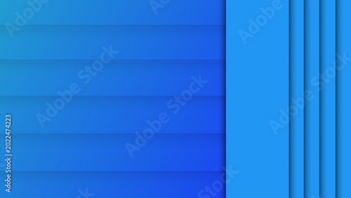 Abstract Material Design Background with Overlapping Horizontal and Vertical Blue Layers