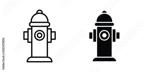 Foto Fire hydrant icon solid Design. Line icons for web