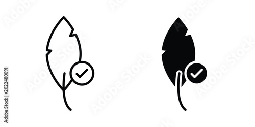 Foto Hypoallergenic tested icon solid Design. Line icons for web