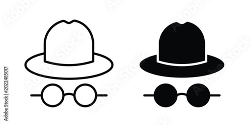 Bild auf Leinwand Spy icon solid Design. Line icons for web