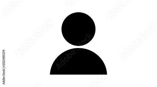 Simple black silhouette of a person icon