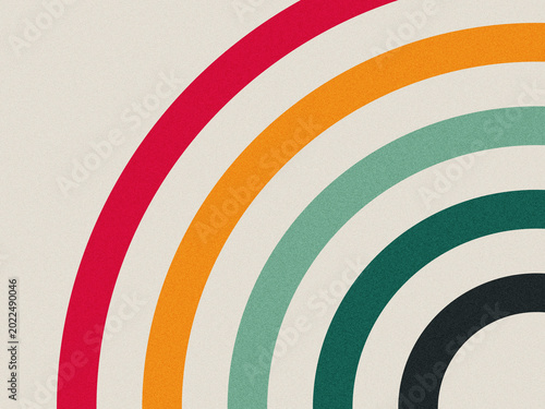 Minimalistische Retro Kreise mit Film Grain – Moderner abstrakter Hintergrund
