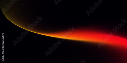 Fotografie A digital art illustration of the sun and planet Earth in the dark backdrop of s