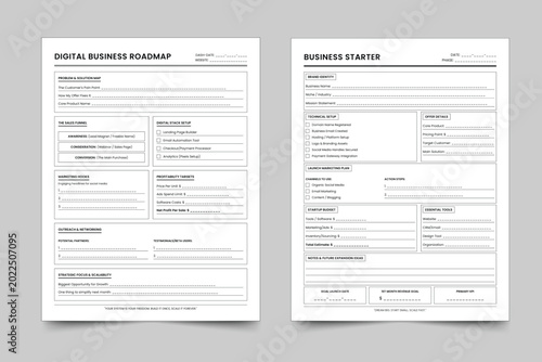 Foto Digital Business Roadmap and Startup Starter Bundle, Minimalist Entrepreneur Lau