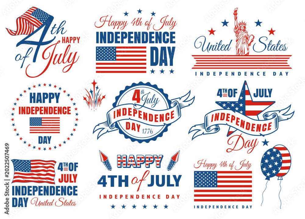 Obraz premium Independence Day designs