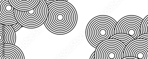Fotografie Abstract gold circle lines on dark background
