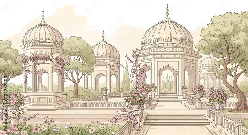 Obraz premium Grand classical cathedral in city park