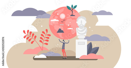 Bild auf Leinwand Stoic illustration, transparent background