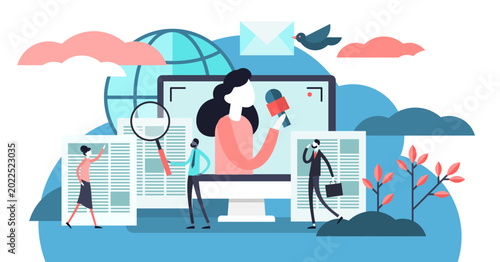 Obraz na plátně News illustration, transparent background