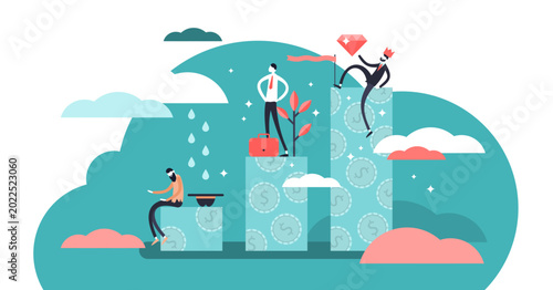 Schilderij op canvas Income class illustration, transparent background