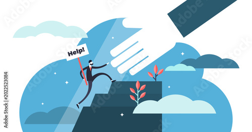 Tableau sur toile Help illustration, transparent background