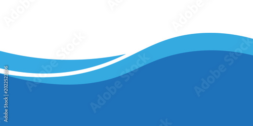 Bild auf Leinwand Vector blue line background curve element with white space for text and message