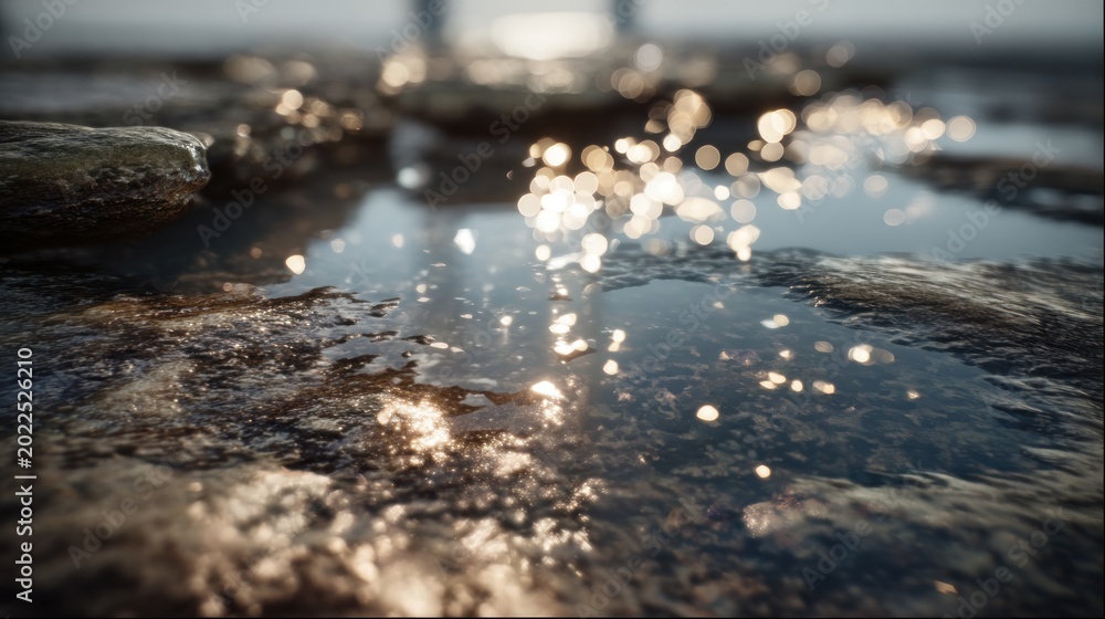 Fototapeta premium Water pool on rocks