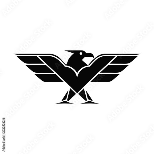 Minimal Full Body Eagle Vector Emblem