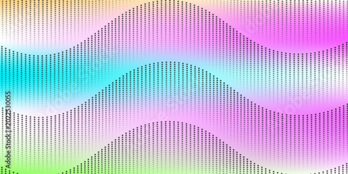 Fotografi Dotted wave line pattern