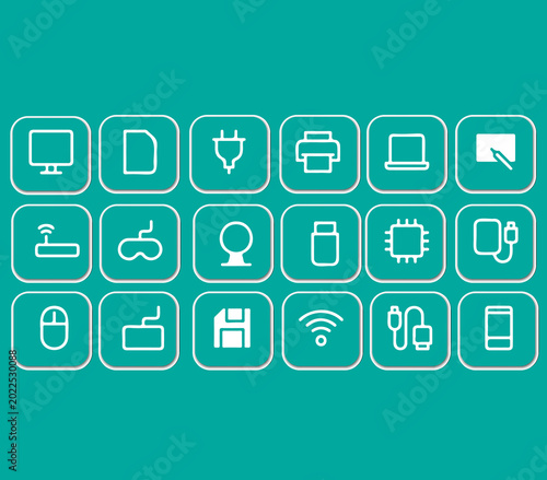 Flat icons for web and mobile applications