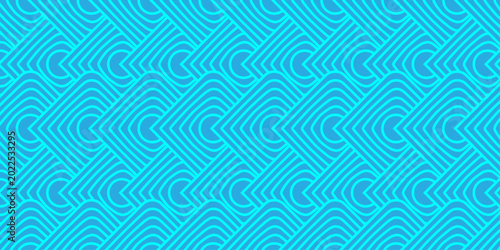 Slika na platnu seamless lapping pattern with blue stripes square overlapping fabric textile, abstract wall decoration diamond texture background