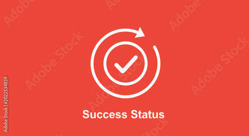 Картината върху платно White Checkmark in Circle Icon.