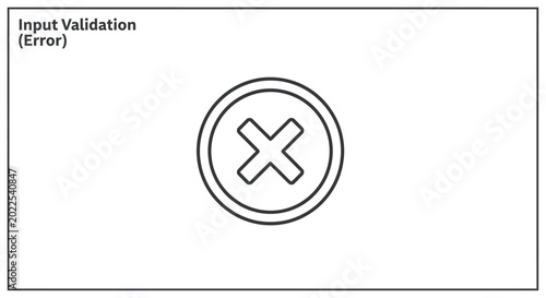 Foto Error Icon with Cross Symbol.