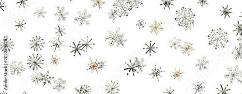 Fotografia collection of festive snowflakes for winter holiday design