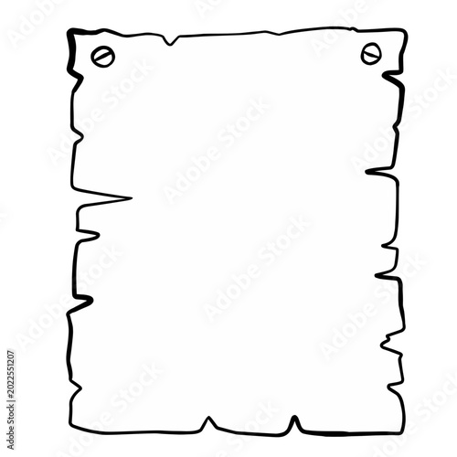 Schilderij op canvas parchment line Illustration isolated