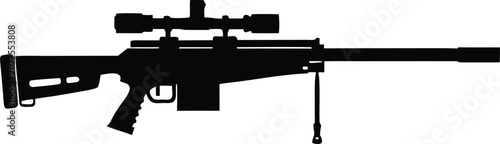 Φωτογραφία Silhouette design of barrett m82 anti materiel system