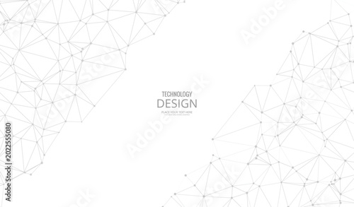 Abstract white technology background with plexus network