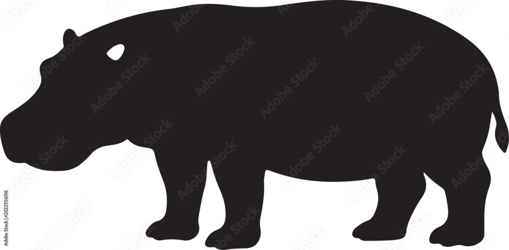 Fototapeta premium hippopotomus vector