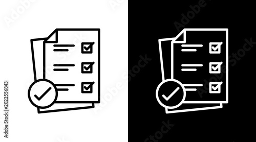 Bild auf Leinwand Validity Icon Sheet Black And White