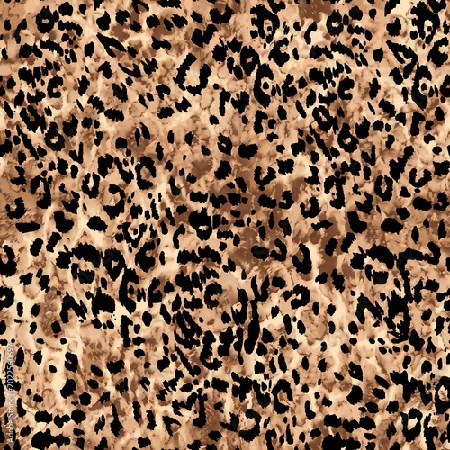 Canvas Print safari seamless pattern, cheetah skin texture textile