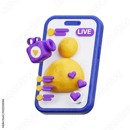 Live Broadcast Sales 3D Icon