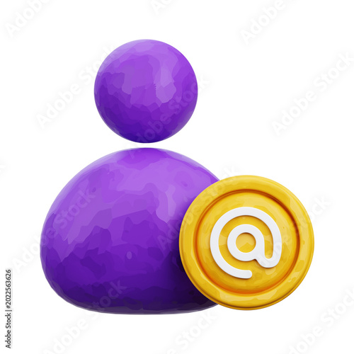Mention User 3D Icon