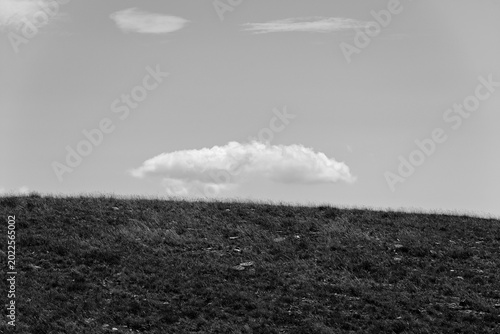 Sky in black and white