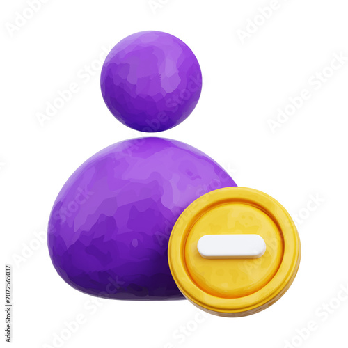 Unfollow 3D Icon