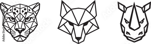 Quadro su tela Creative animal head graphics inspired by wilderness adventure and natural artis