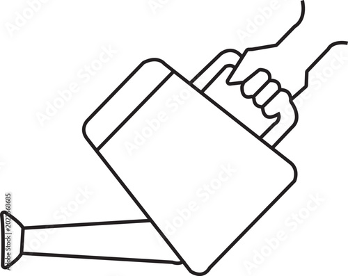 Hand holding blank sign card paper document in office