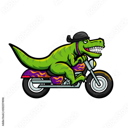 Bilde på lerret BIKER T-REX