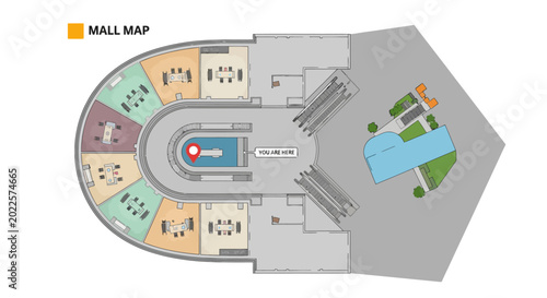 Quadro su tela Mall Floor Plan Layout Design.