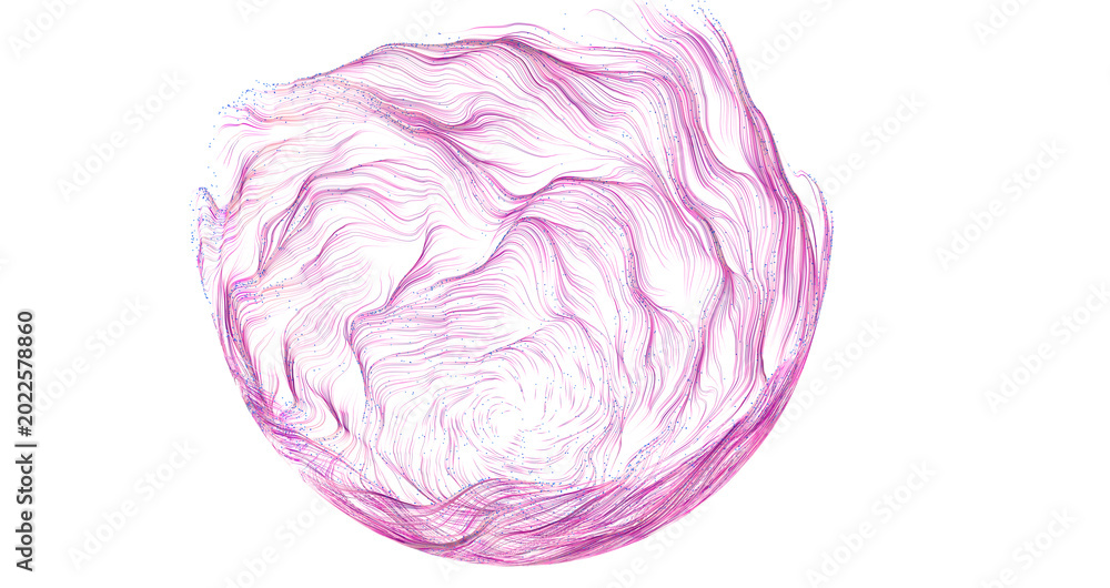 Obraz premium Abstract design of flowing pink lines on white. Perfect for backgrounds and modern design.