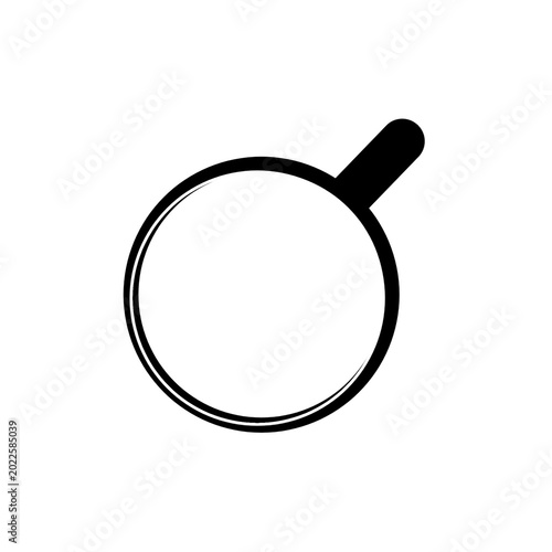 Simple magnifying glass icon in multiple handle positions isolated on white background suitable for search zoom inspection research user interface web application and educational graphic design