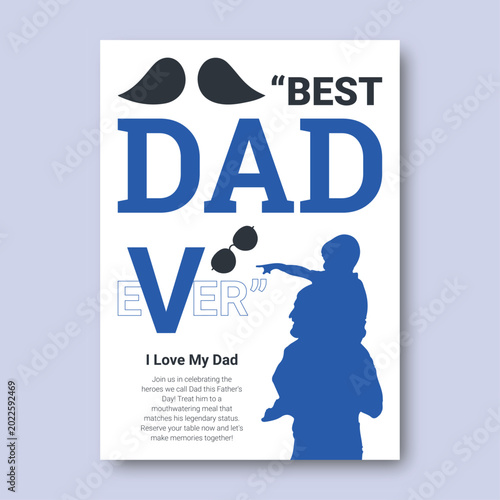Best Dad Ever Father's Day Poster Template