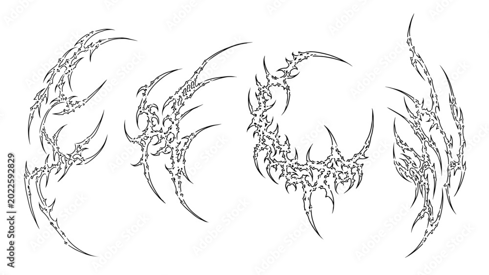 Obraz premium Cybersigilism Tribal Tattoo Design