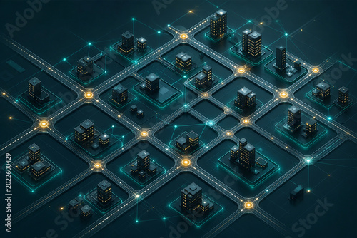 Smart city network map