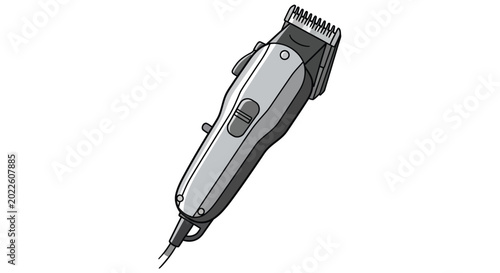 Fotografía Hair clippers illustration professional barber tool for grooming and styling