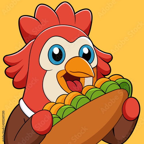 rooster-eating-a-huge-hotdog-vector 