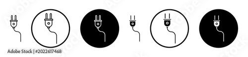 Foto Plug icon, template for graphic or web design