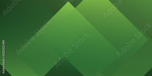 Photos Abstract green geometric background with overlapping transparent square shapes and diagonal layers for eco business and corporate design